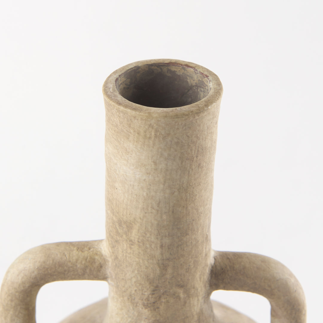 Zenni Warm Beige Ceramic Vase Decor Mercana
