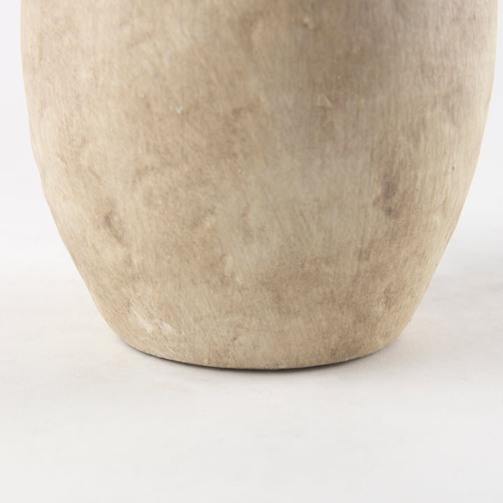 Zenni Warm Beige Ceramic Vase Decor Mercana