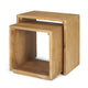 Alanna Set of 2 Brown Wood Nesting Accent Tables Dining Room Mercana