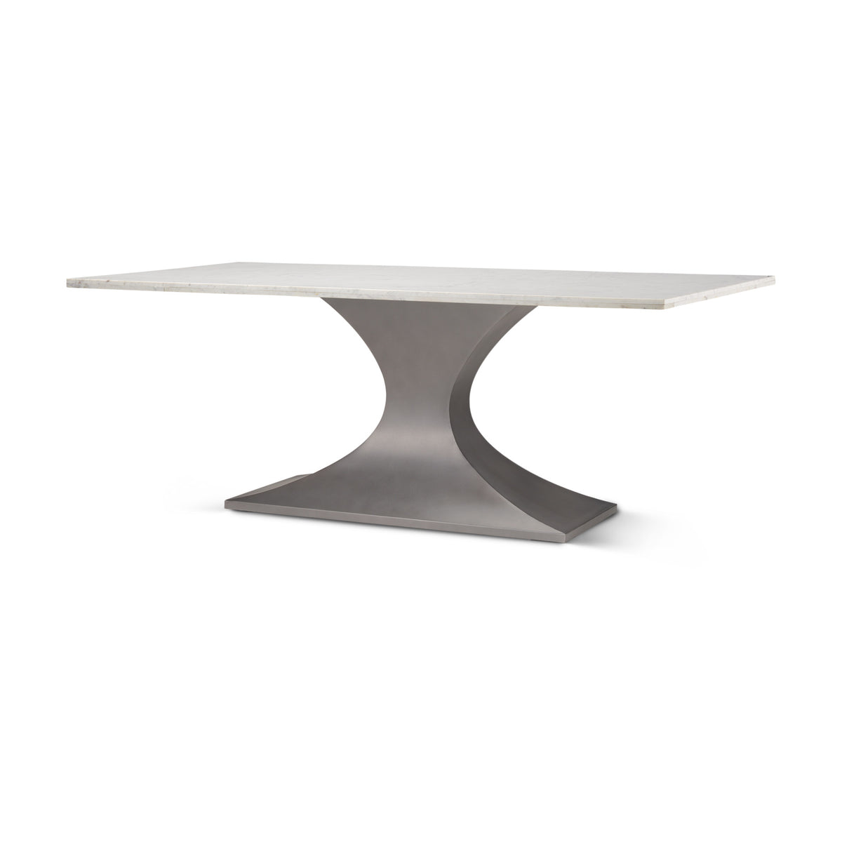 Maxton Marble Top w/ Gunmetal Base Dining Table Dining Room Mercana