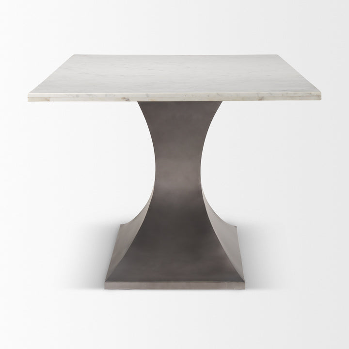 Maxton Marble Top w/ Gunmetal Base Dining Table Dining Room Mercana