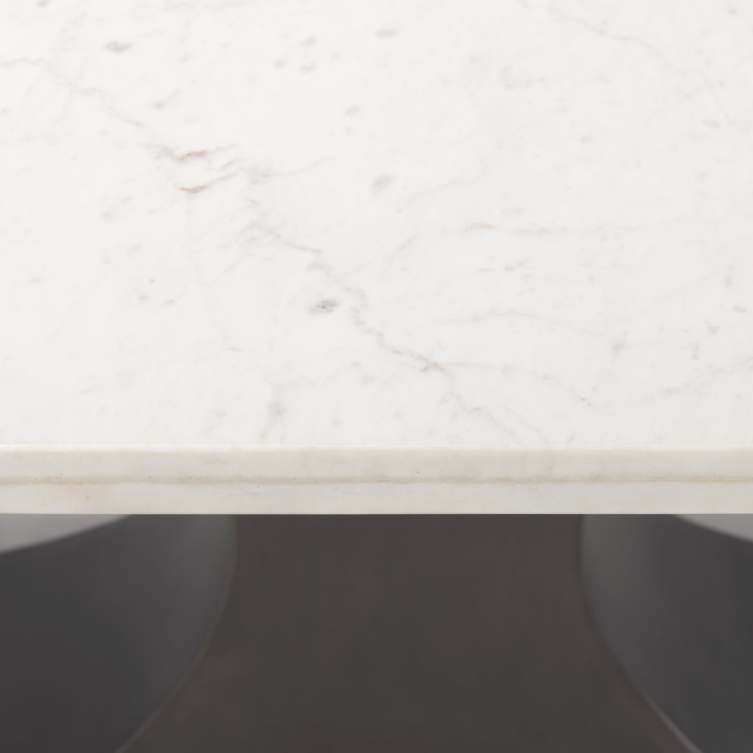 Maxton Marble Top w/ Gunmetal Base Dining Table Dining Room Mercana