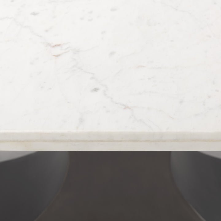 Maxton Marble Top w/ Gunmetal Base Dining Table Dining Room Mercana