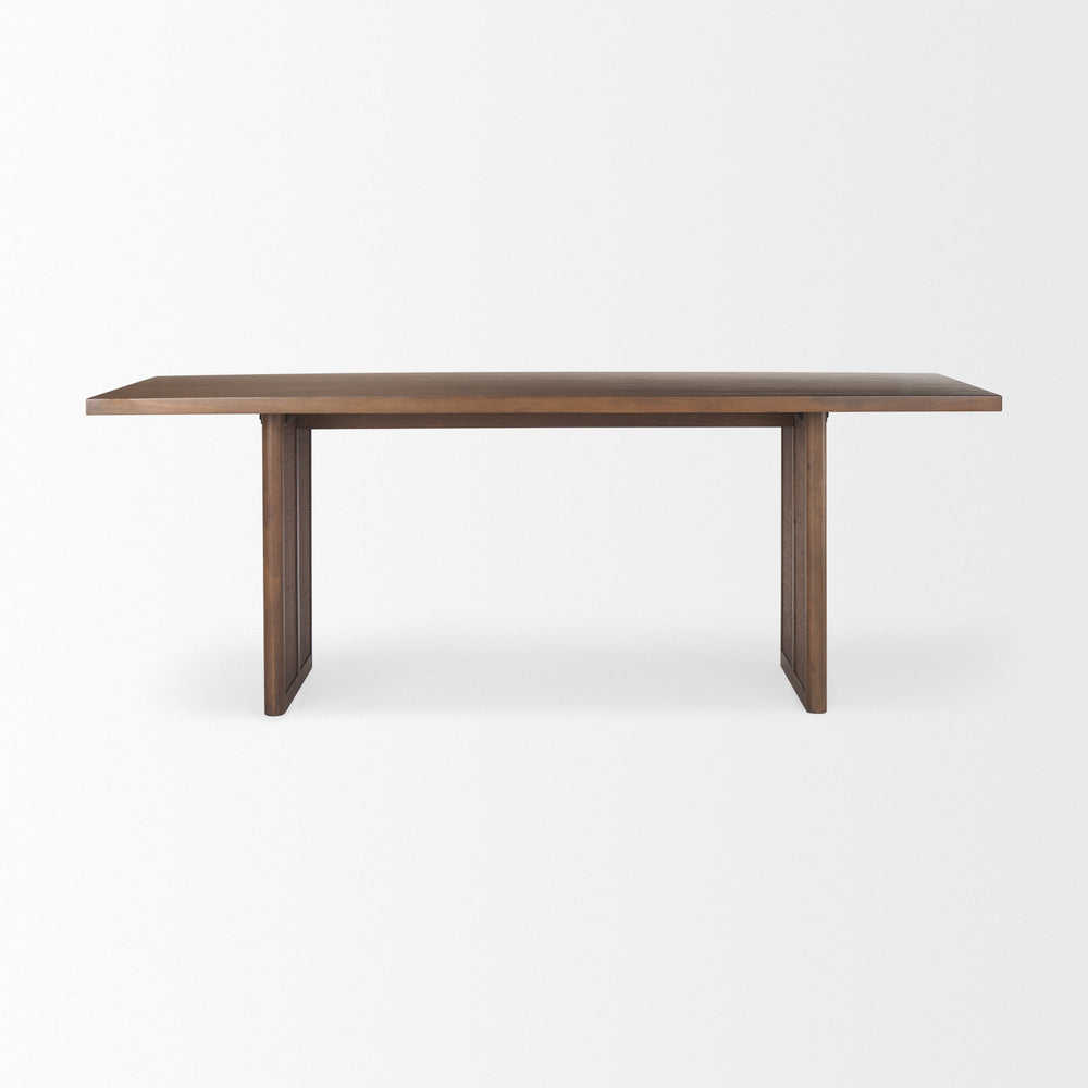 Grier 84" Medium Brown Wood w/ Cane Dining Table Dining Room Mercana