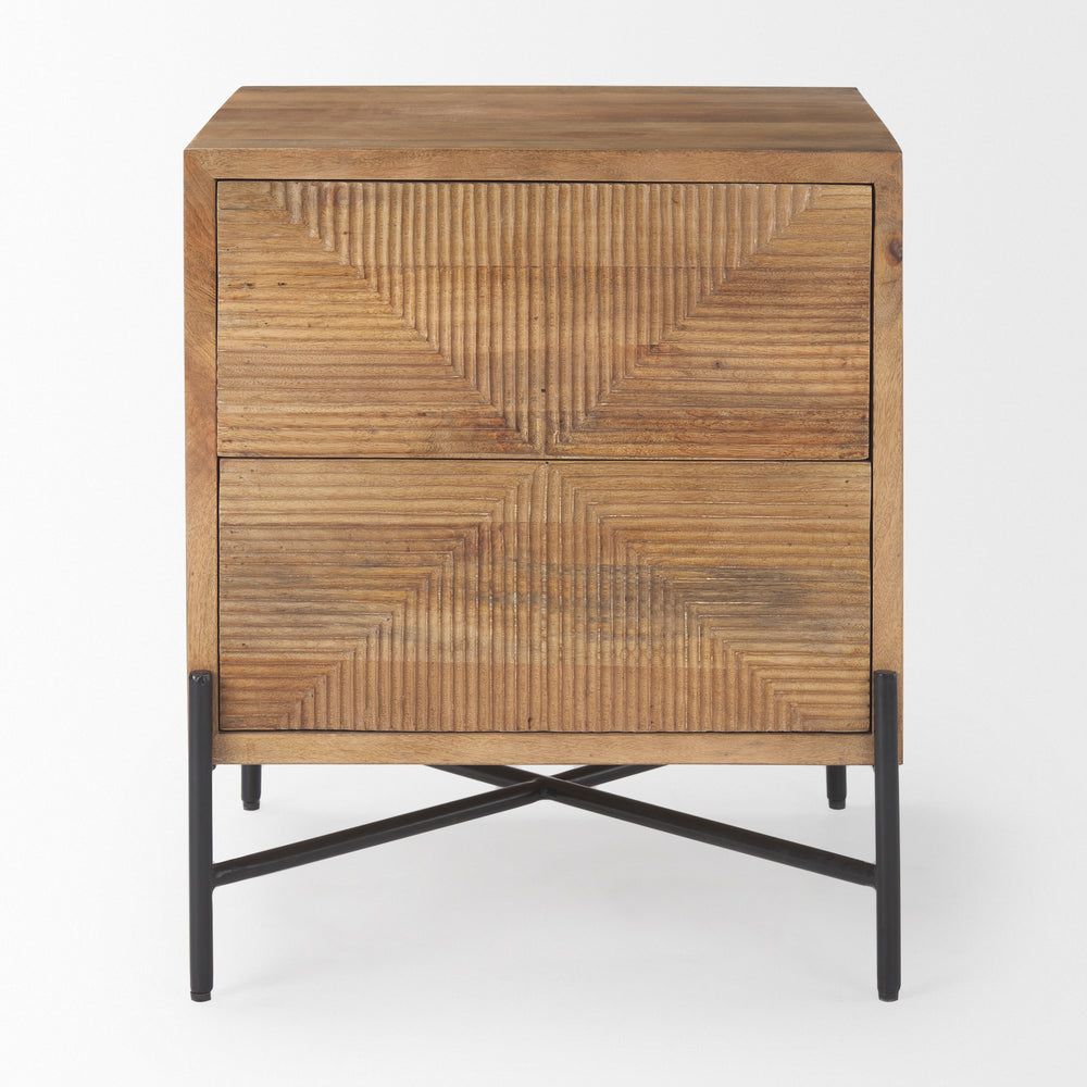 Cairo Wood 2 Drawer Accent table Living Room Mercana