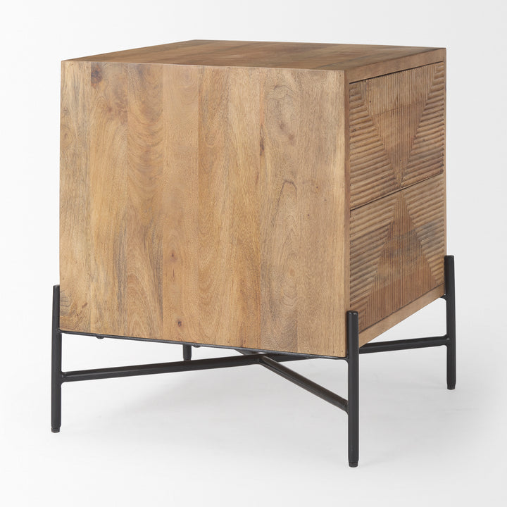Cairo Wood 2 Drawer Accent table Living Room Mercana