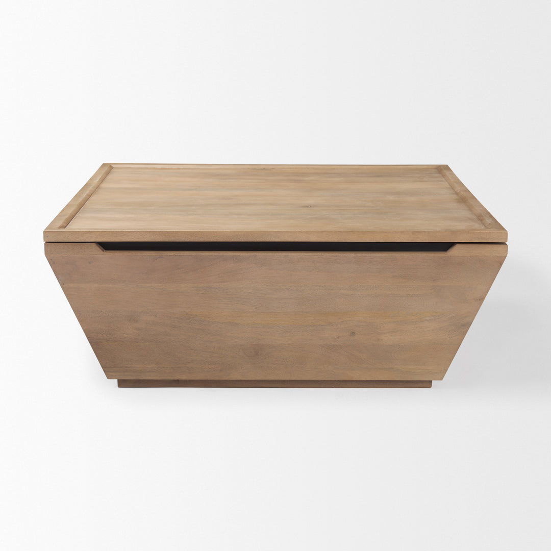 Wyatt Brown Wood Angular Coffee Table Living Room Mercana