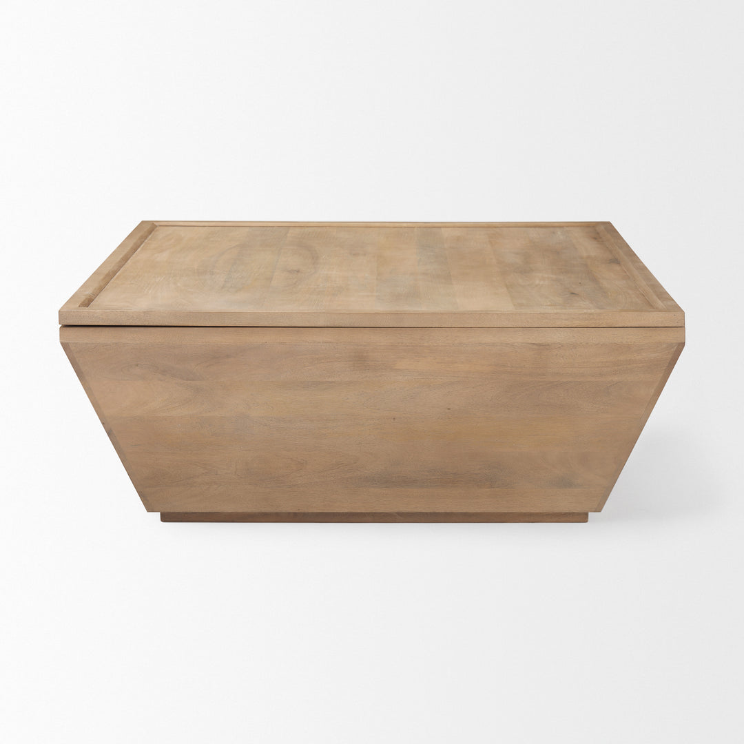 Wyatt Brown Wood Angular Coffee Table Living Room Mercana