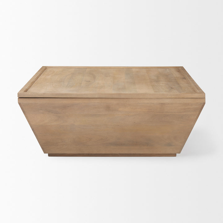 Wyatt Brown Wood Angular Coffee Table Living Room Mercana
