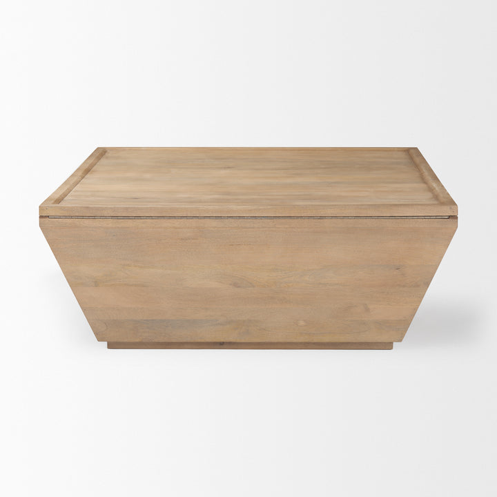 Wyatt Brown Wood Angular Coffee Table Living Room Mercana