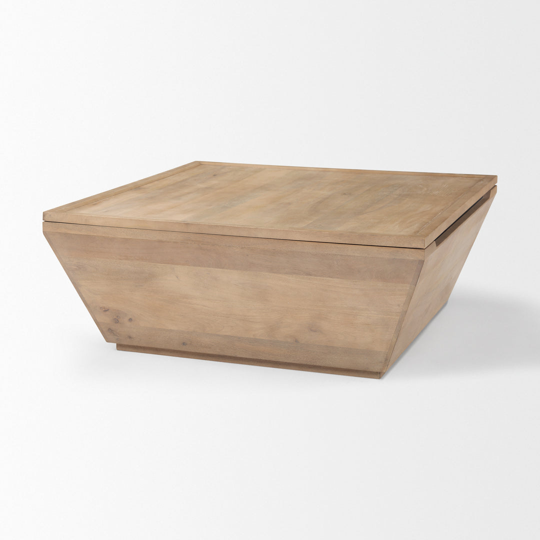 Wyatt Brown Wood Angular Coffee Table Living Room Mercana