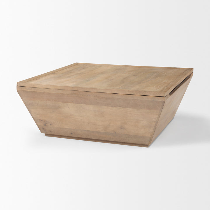 Wyatt Brown Wood Angular Coffee Table Living Room Mercana