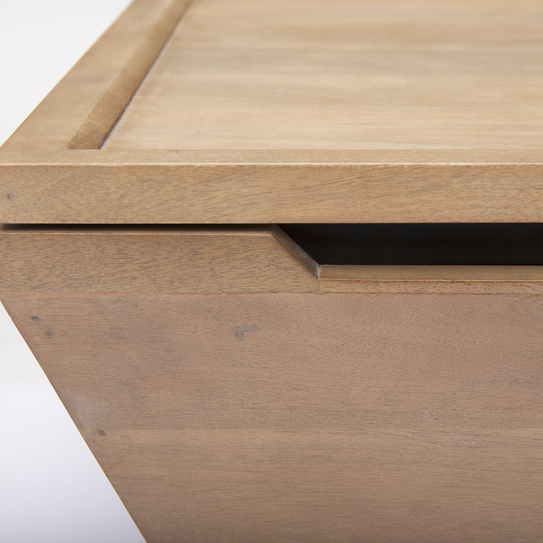 Wyatt Brown Wood Angular Coffee Table Living Room Mercana