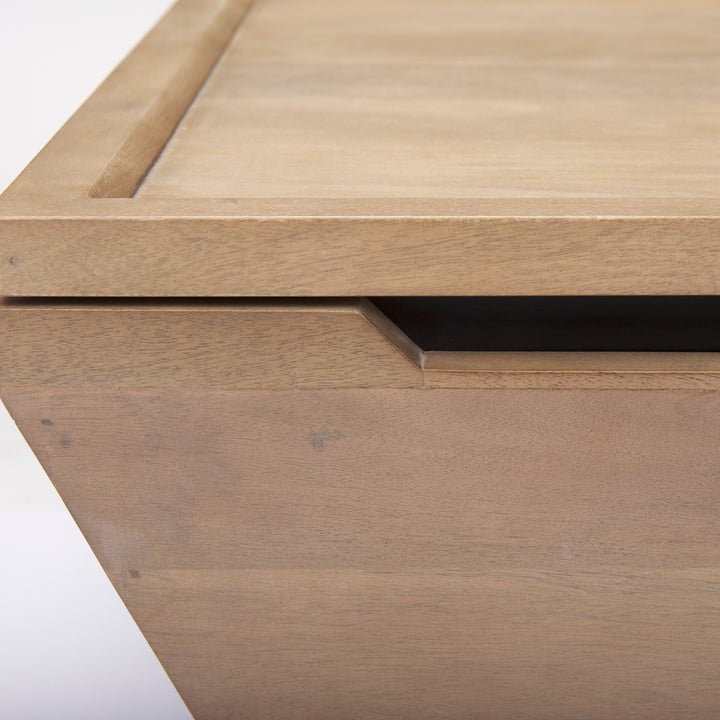 Wyatt Brown Wood Angular Coffee Table Living Room Mercana