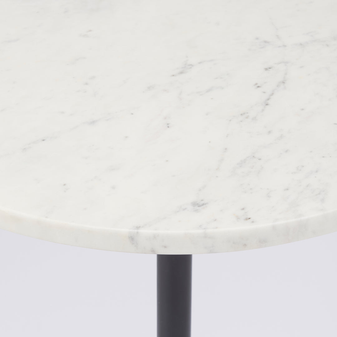 Maxwell Marble Top Pedestal End/Side Table Living Room Mercana
