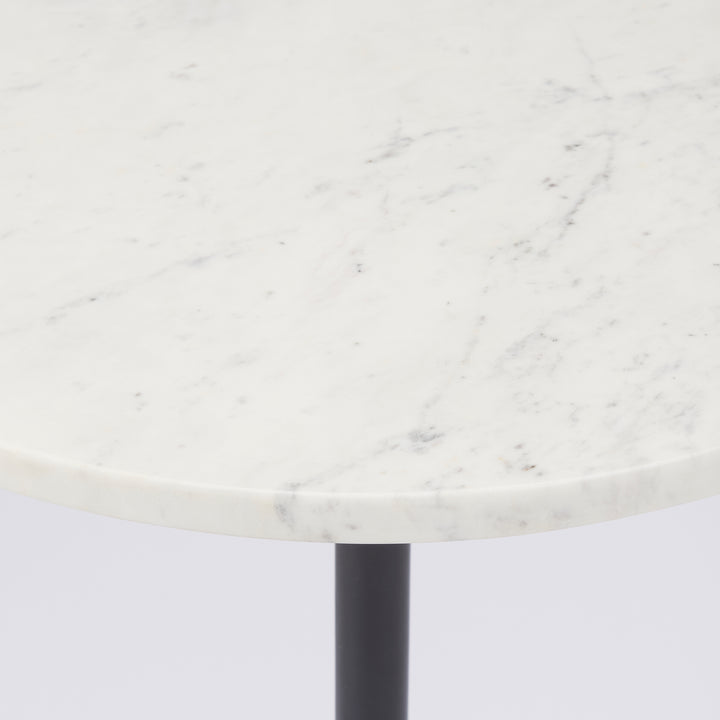 Maxwell Marble Top Pedestal End/Side Table Living Room Mercana