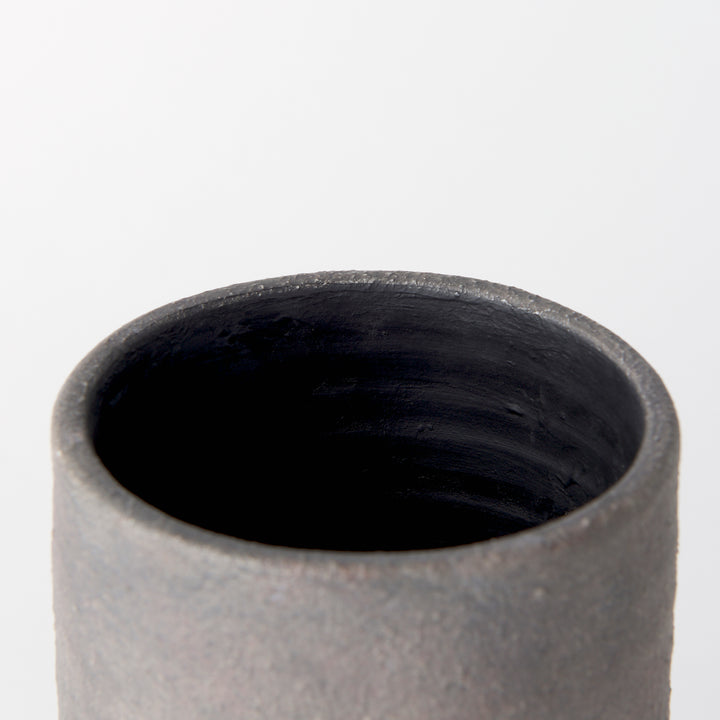 Armani 10.4H Brown-Gray Double Ear Ceramic Vase Decor Mercana