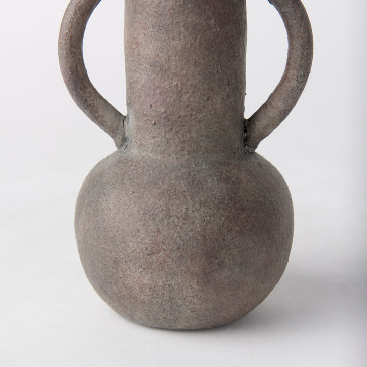 Armani 6.7H Brown-Gray Double Ear Vase Decor Mercana