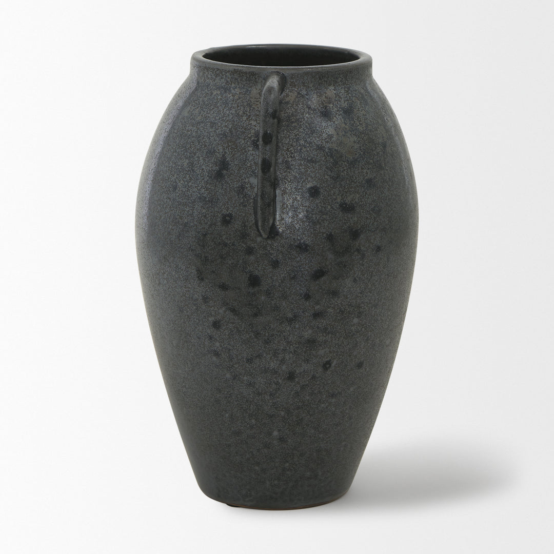 Kora Medium Dark Metallic Double Ear Vase Decor Mercana