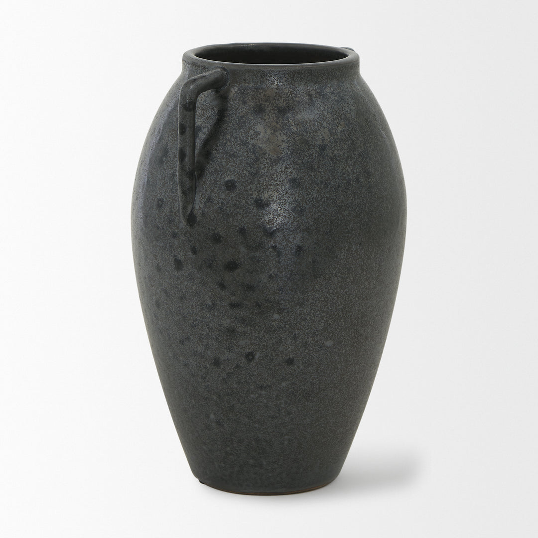 Kora Medium Dark Metallic Double Ear Vase Decor Mercana