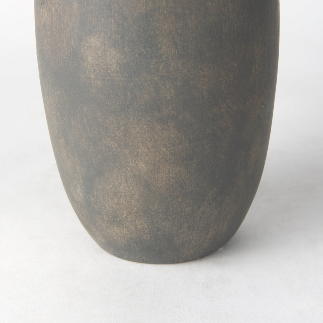 Kilian Tall Matte Brown-Gray Double Ear Vase Decor Mercana