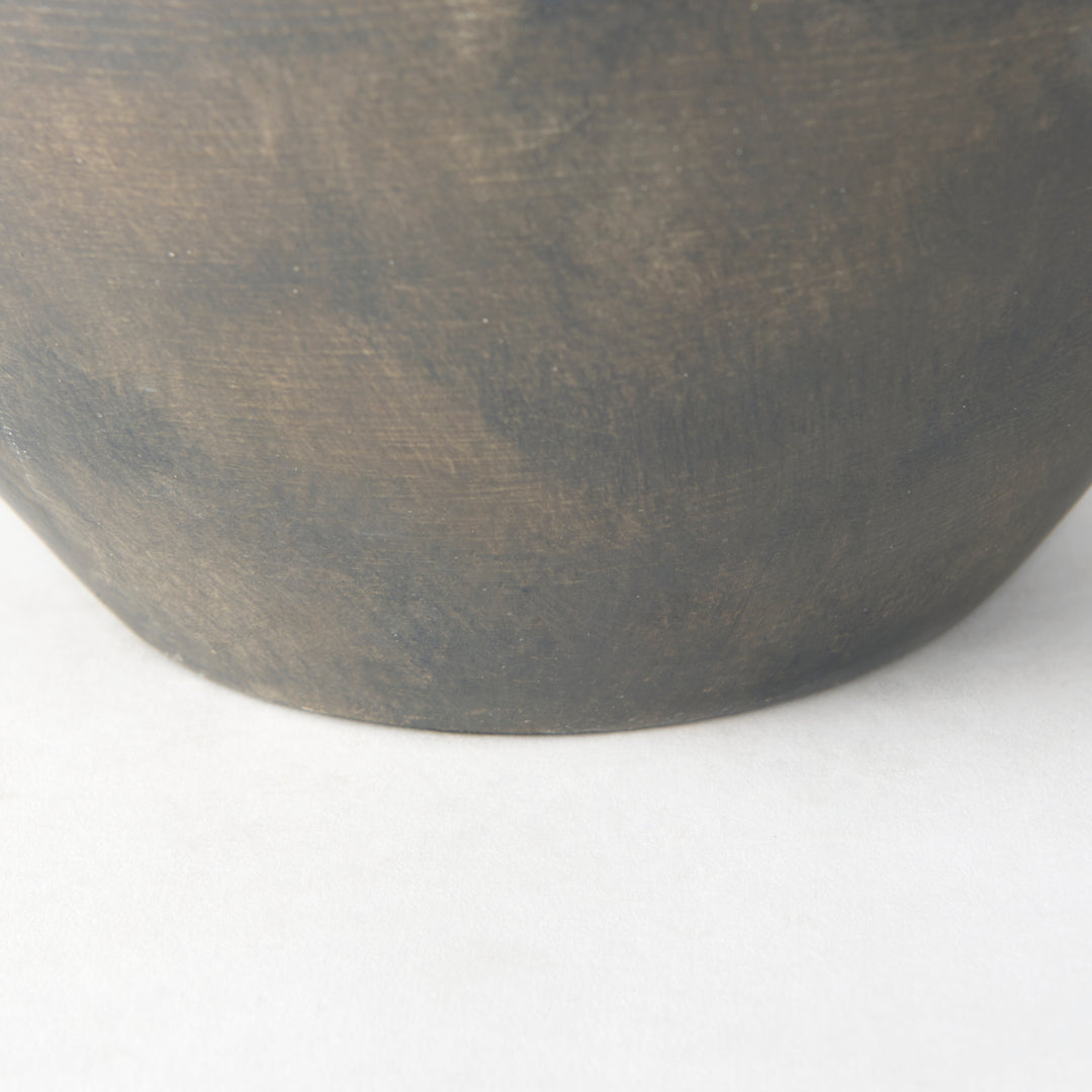Kilian Short Brown-Gray Double Ear Vase Decor Mercana