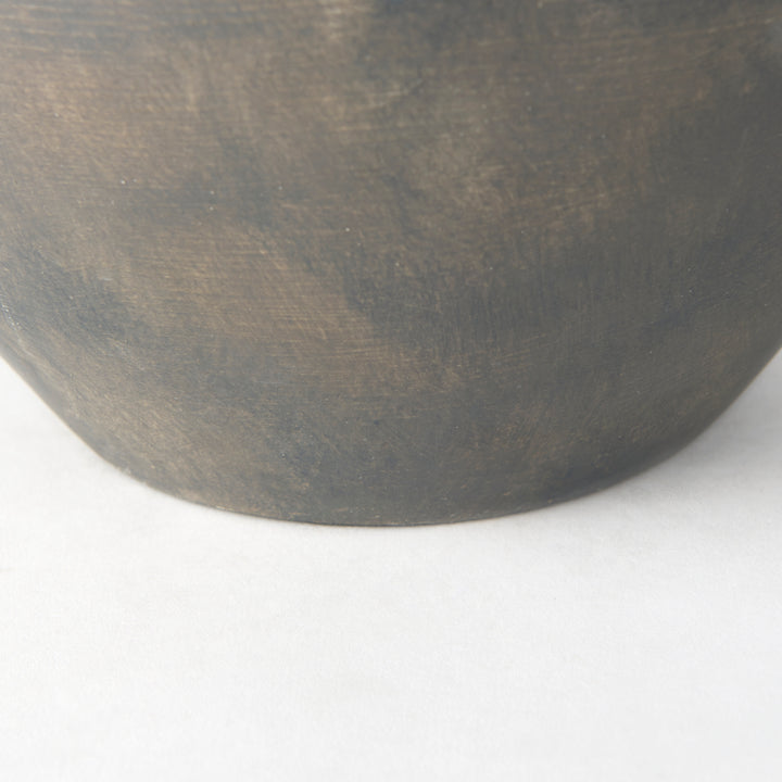 Kilian Short Brown-Gray Double Ear Vase Decor Mercana