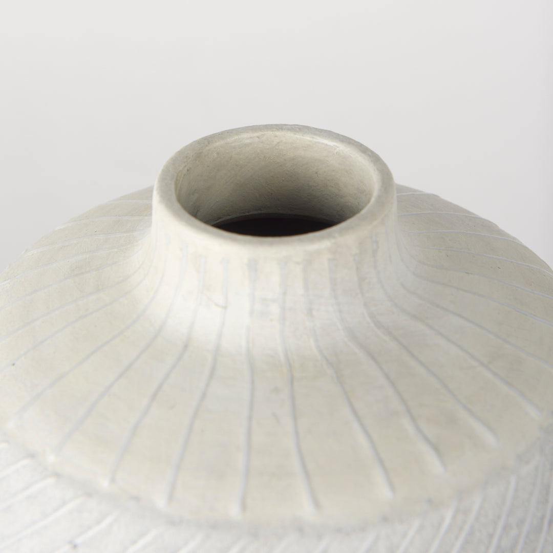 Blume 10H Off-White w/ Gray Textured Vase Decor Mercana