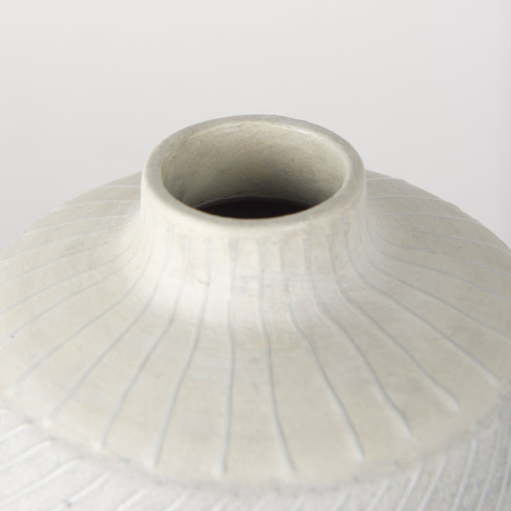 Blume 10H Off-White w/ Gray Textured Vase Decor Mercana