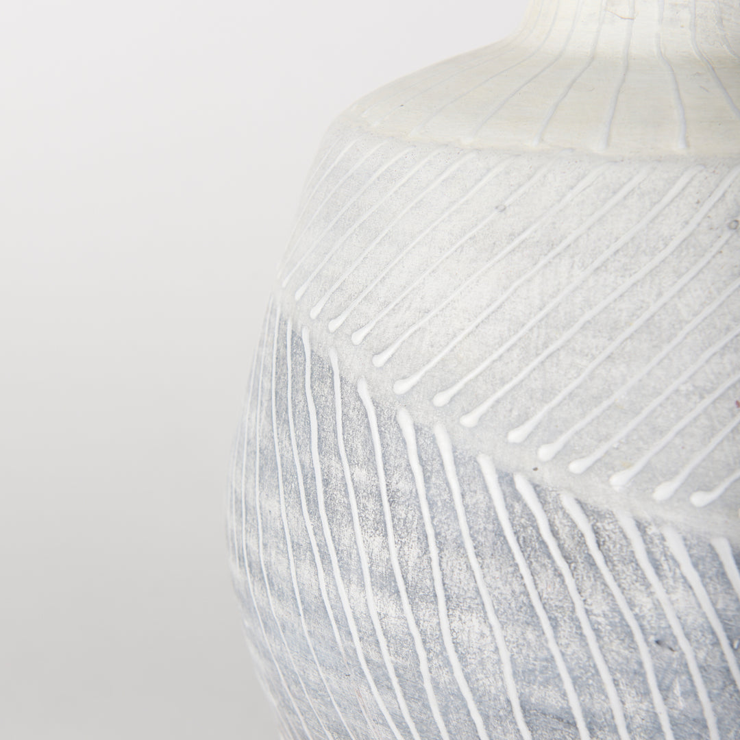 Blume 10H Off-White w/ Gray Textured Vase Decor Mercana