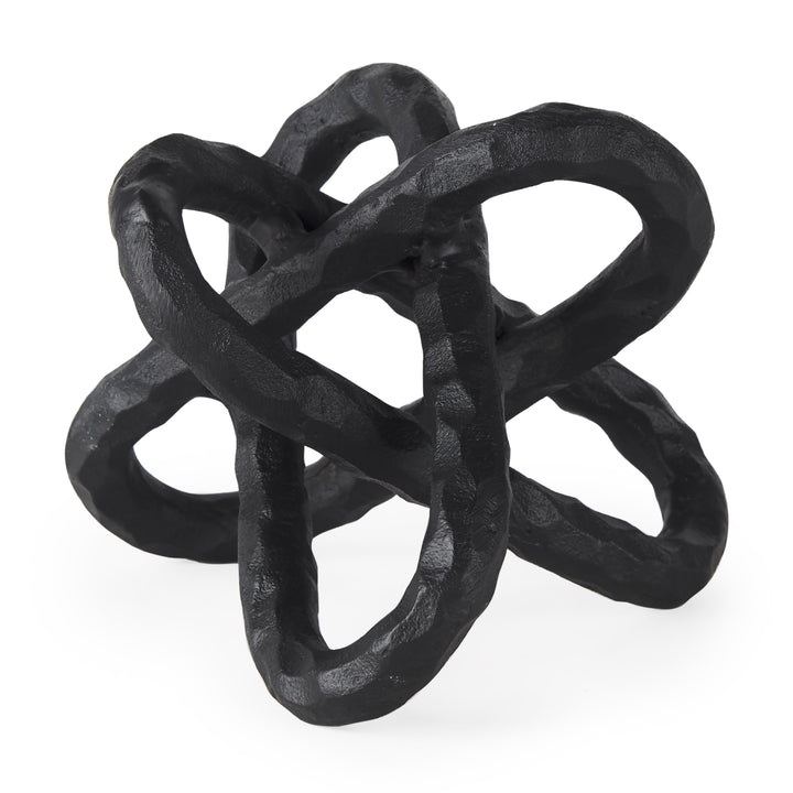 Wilhelm I (Small) 7L x 7W Black Metal Link Decor Object Decor Mercana