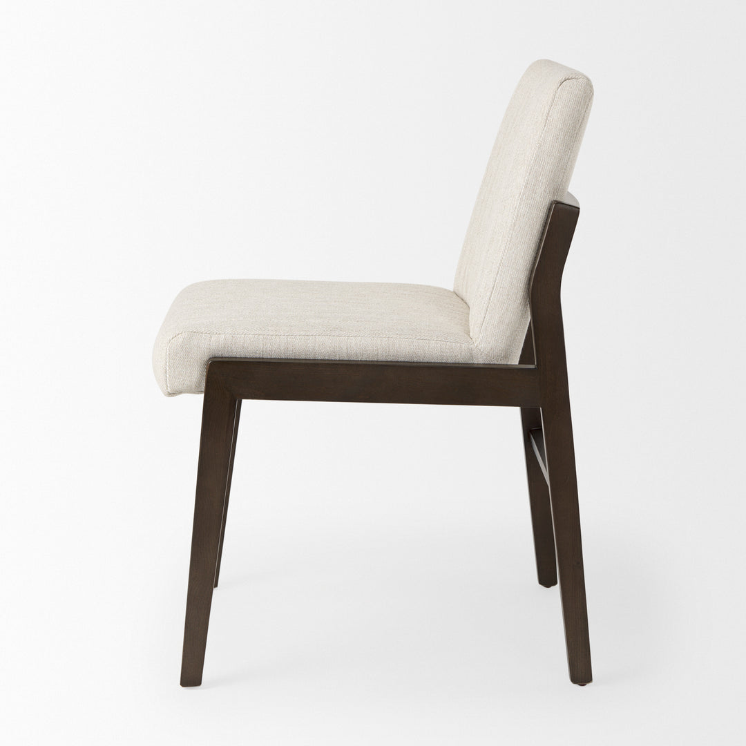Tahoe Cream Fabric and Black-Brown Wood Dining Chair Dining Room Mercana