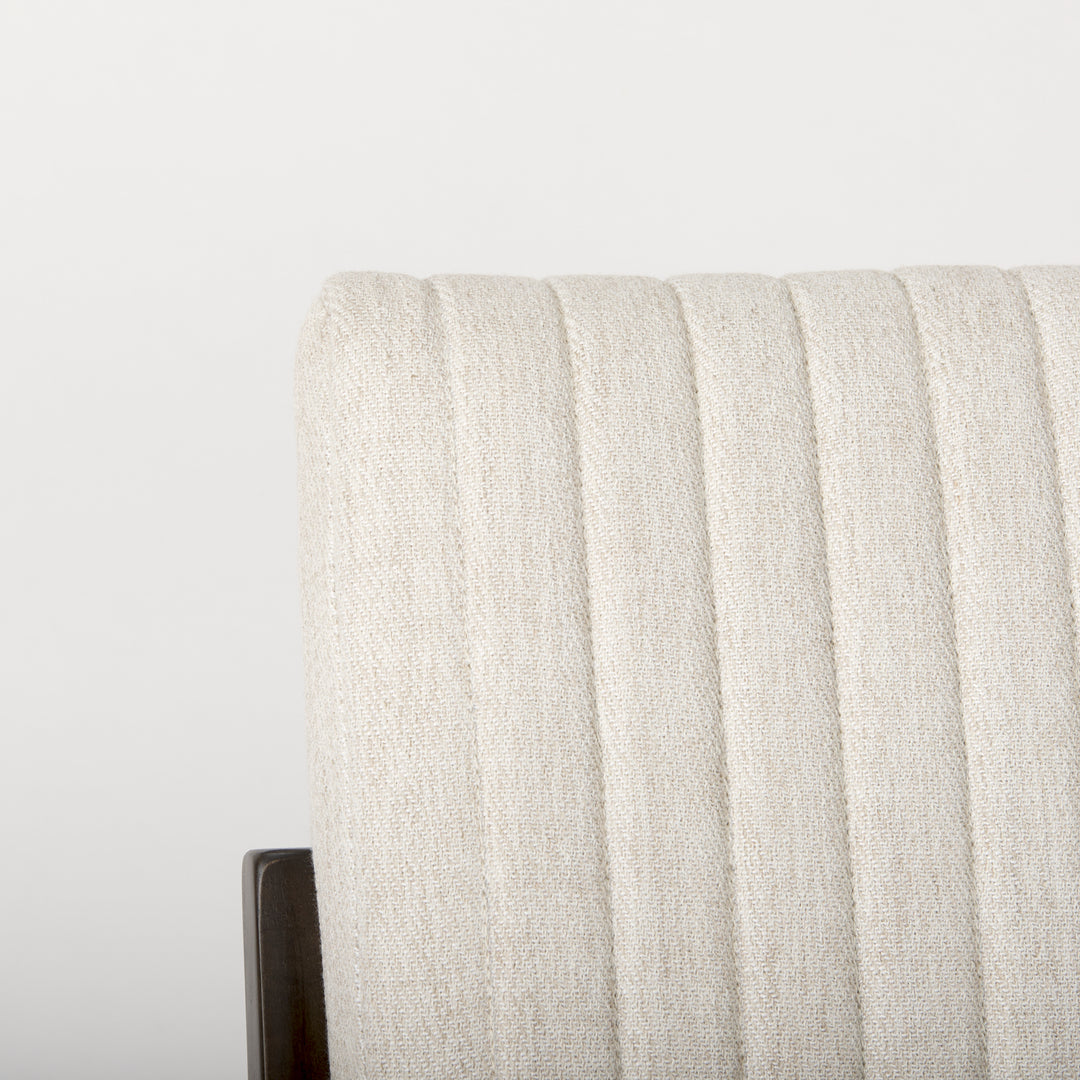 Tahoe Cream Fabric and Black-Brown Wood Dining Chair Dining Room Mercana