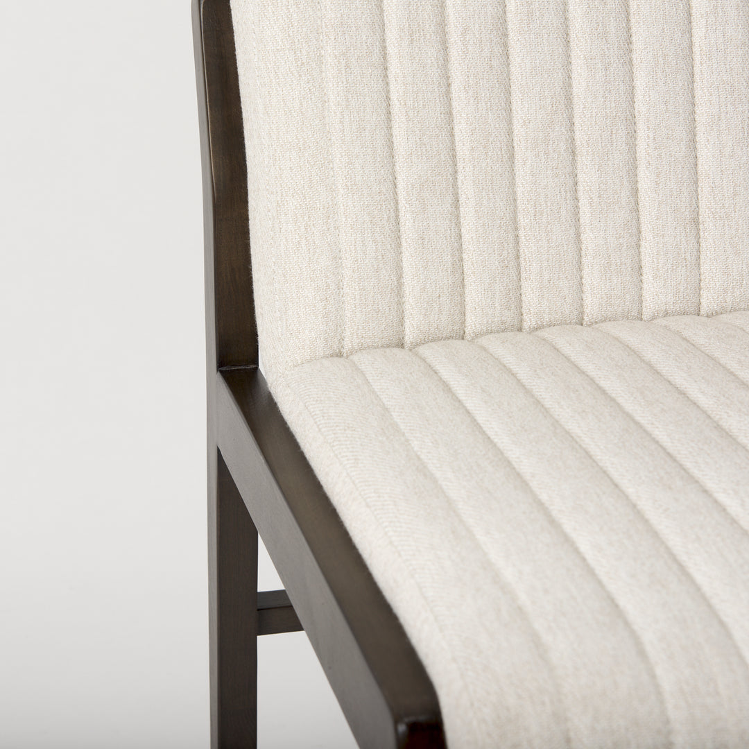 Tahoe Cream Fabric and Black-Brown Wood Dining Chair Dining Room Mercana