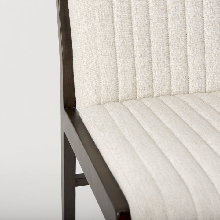 Tahoe Cream Fabric and Black-Brown Wood Dining Chair Dining Room Mercana