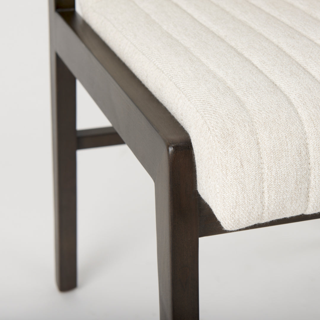 Tahoe Cream Fabric and Black-Brown Wood Dining Chair Dining Room Mercana