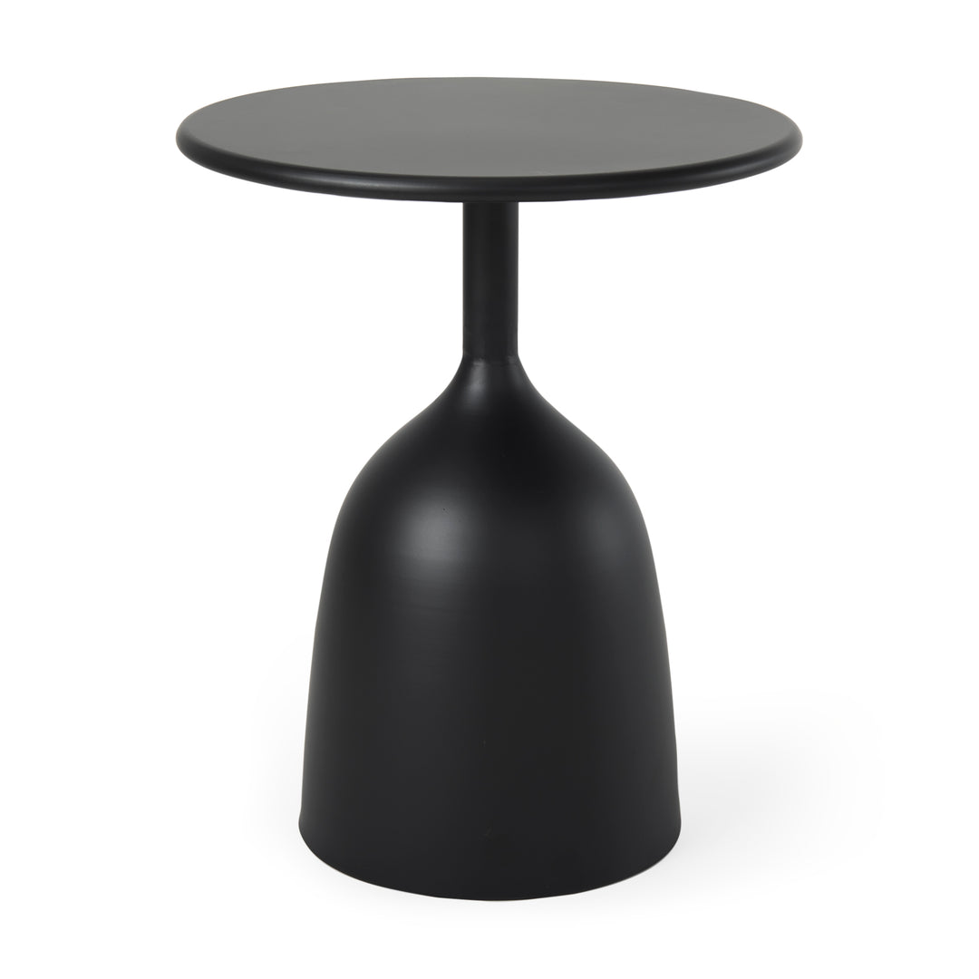Talulla Matte Black Metal Accent Table Dining Room Mercana