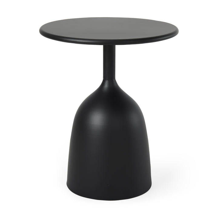 Talulla Matte Black Metal Accent Table Dining Room Mercana