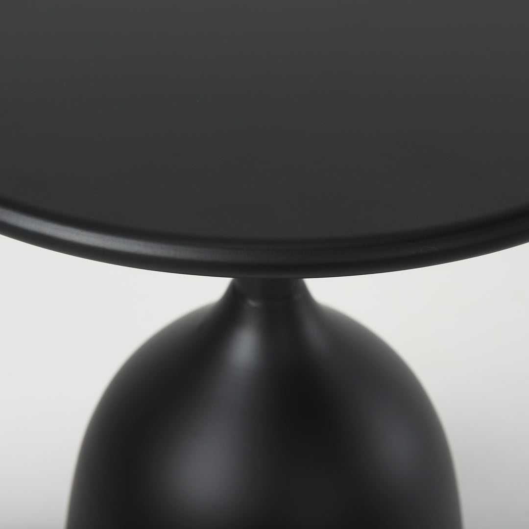 Talulla Matte Black Metal Accent Table Dining Room Mercana