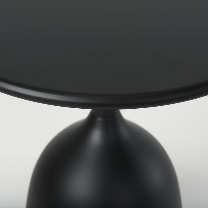 Talulla Matte Black Metal Accent Table Dining Room Mercana
