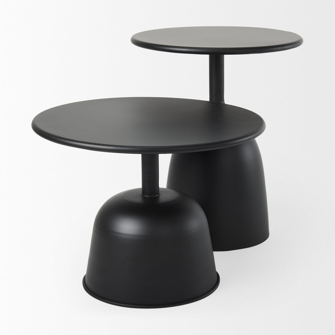 Talulla Matte Black Metal Accent Table Dining Room Mercana