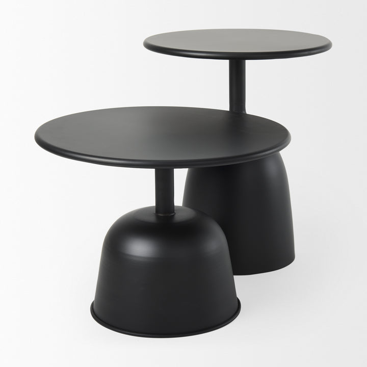 Talulla Matte Black Metal Accent Table Dining Room Mercana