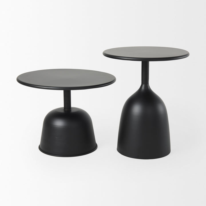 Talulla Matte Black Metal Accent Table Dining Room Mercana