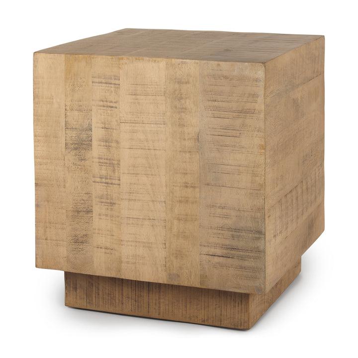 Hayden Light Brown Wood End/Side Table Living Room Mercana