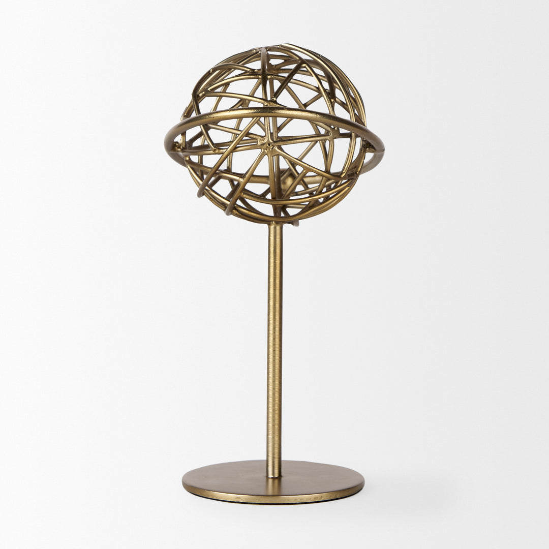 Atlas Gold Metal Solar System Ornament Decor Mercana