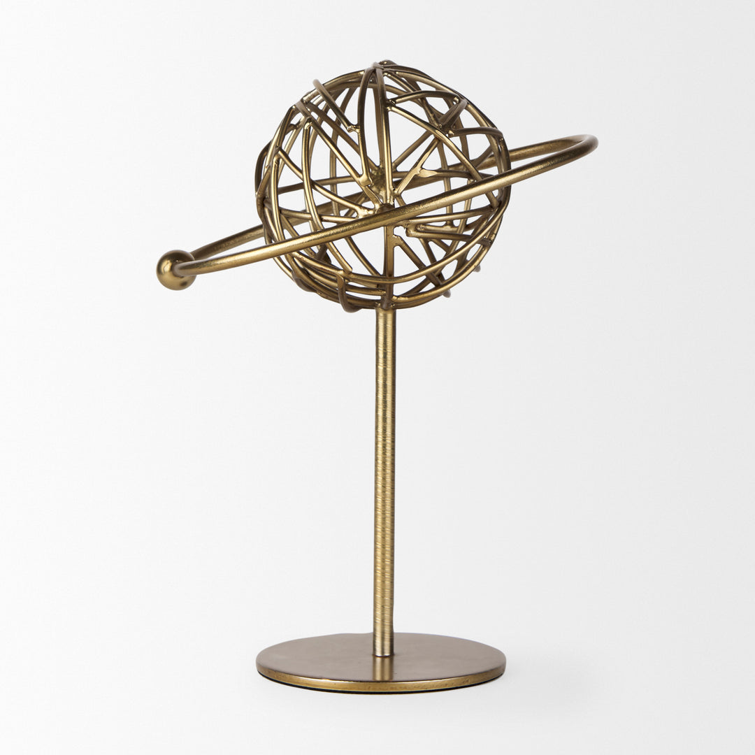 Atlas Gold Metal Solar System Ornament Decor Mercana