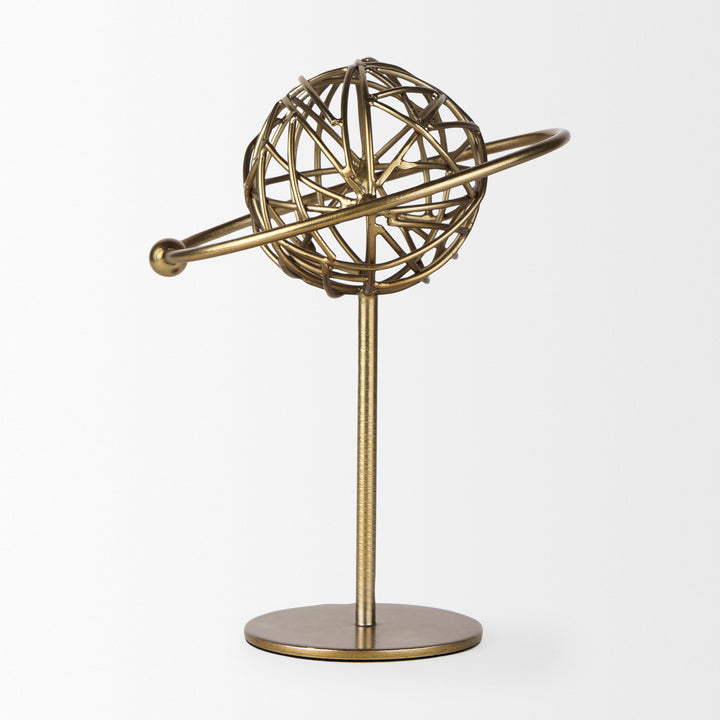 Atlas Gold Metal Solar System Ornament Decor Mercana