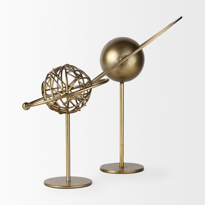 Atlas Gold Metal Solar System Ornament Decor Mercana