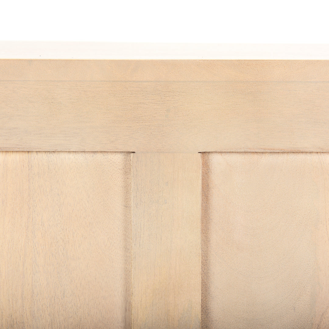 Tucker Light Brown Wood w/ Carved Arch Pattern 4 Door Sideboard Dining Room Mercana