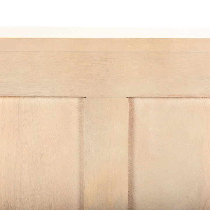 Tucker Light Brown Wood w/ Carved Arch Pattern 4 Door Sideboard Dining Room Mercana